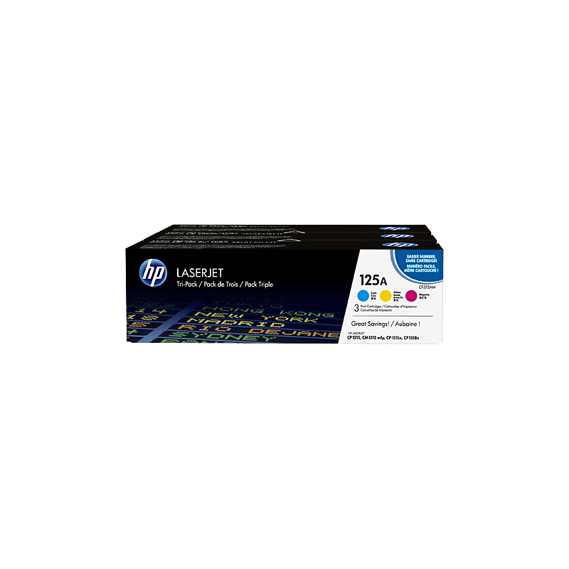 Conjunto Triplo de Toner HP 125A - amarelo+azul+magenta (CF373A)