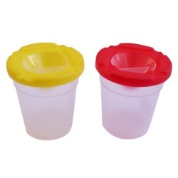 Frascos limpa pincéis em plástico