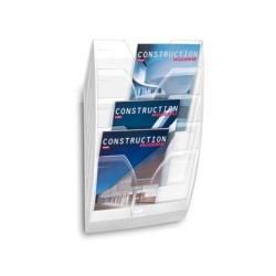 Expositores murais com 5 separadores transparentes