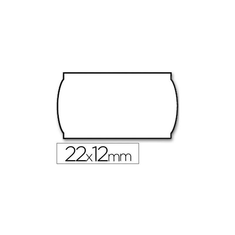Rolos de etiquetas removíveis para preços 22x12 mm