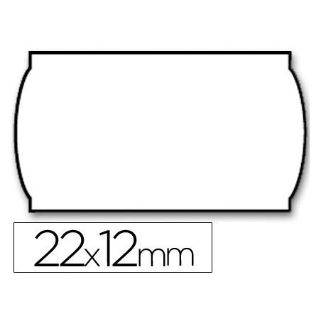 Rolos de etiquetas removíveis para preços 22x12 mm