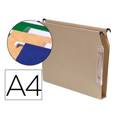Capas de arquivo suspenso A4 com visor lateral lombada em U