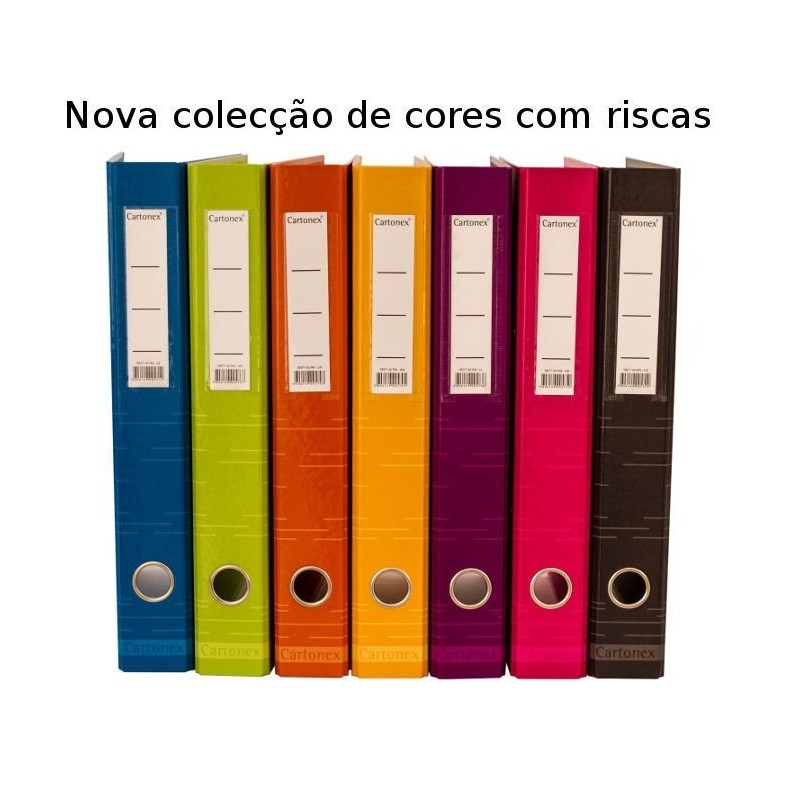 Pastas de arquivo coloridas com riscas Cartonex 40RN