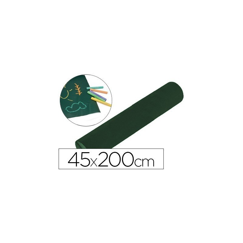 Rolo de Película Adesiva Quadro Verde Liderpapel 45x200cm – Tipo Quadro de Giz