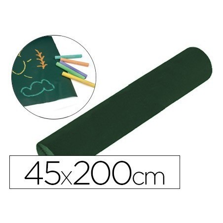 Rolo de Película Adesiva Quadro Verde Liderpapel 45x200cm – Tipo Quadro de Giz