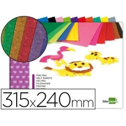 Feltros coloridos sortidos para trabalhos manuais