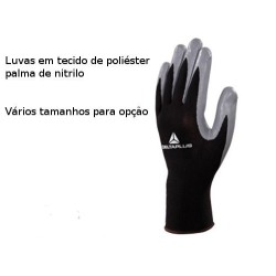 Luvas em tecido poliéster e palma de nitrilo