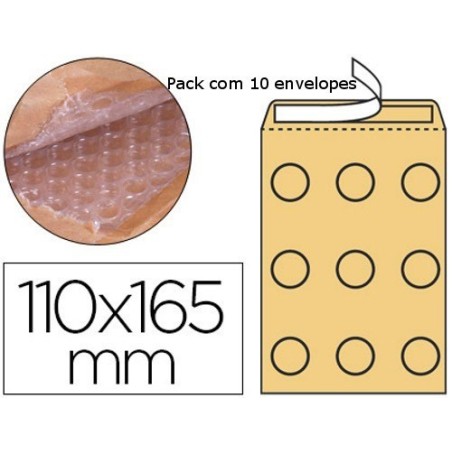Envelopes almofadados kraft 105x165mm