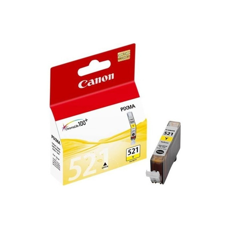 Tinteiro Canon CLI521Y Amarelo