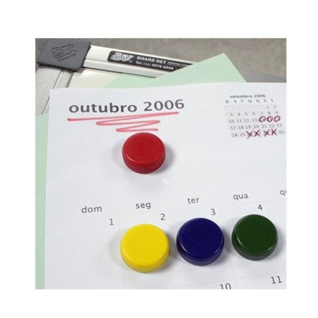 Imanes  de sinalização 2cm para quadros magnéticos