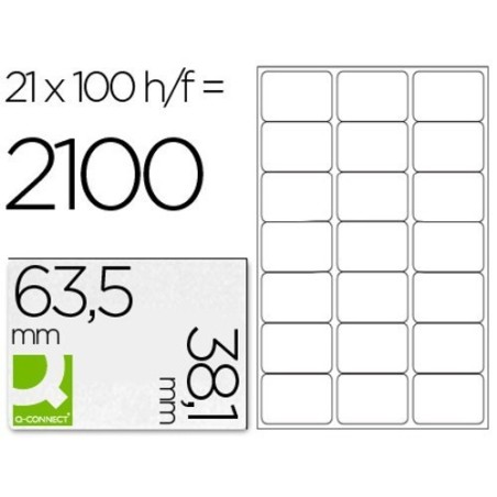 Etiquetas adesivas 63,5x38,1mm