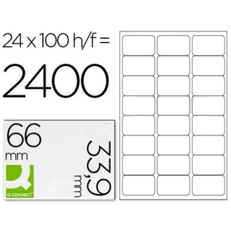 Etiquetas adesivas 66x33,9mm
