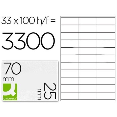 Etiquetas adesivas 70x25mm