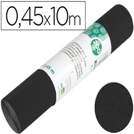 Papel veludo autocolante  preto em rolo