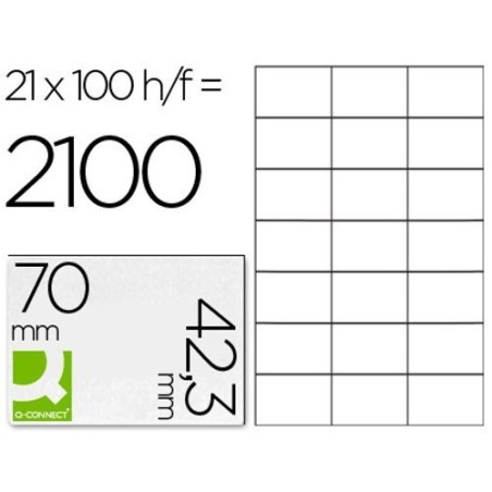 Etiquetas adesivas 70x42,3mm