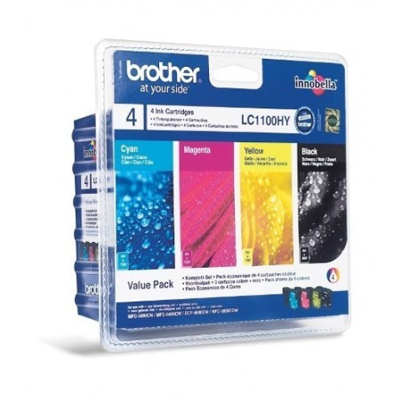 Tinteiros Brother LC1100HYVALBP (pack com 4 cores)