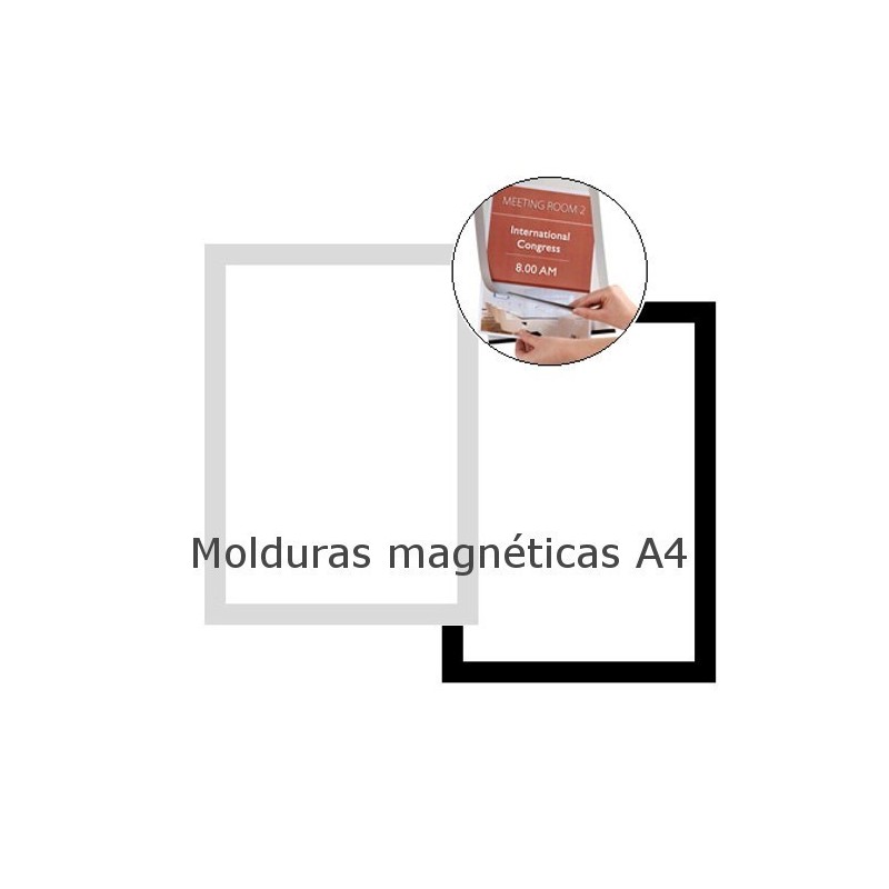 Molduras magnéticas porta anuncios A4 Q-connect