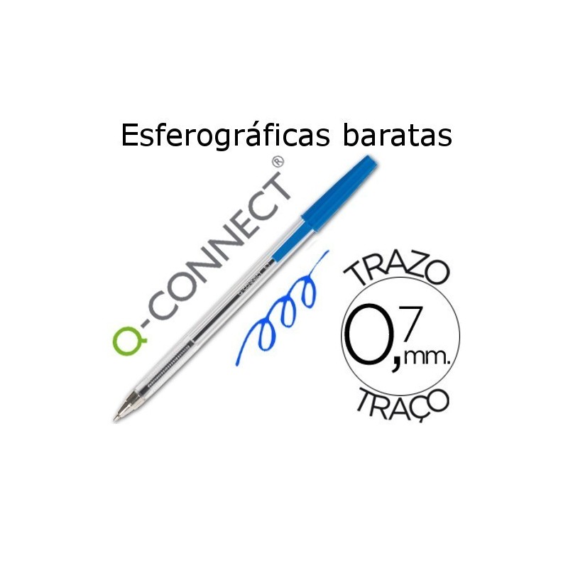 Esferográficas baratas azuis