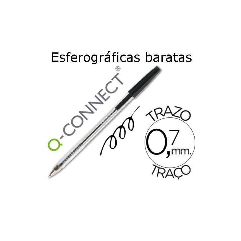 Esferográficas baratas pretas