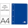 Cadernos A4 espiral de capa azul