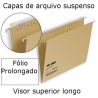 Capas de arquivo suspenso com visor longo