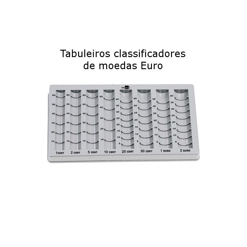 Tabuleiros classificadores de moedas euro