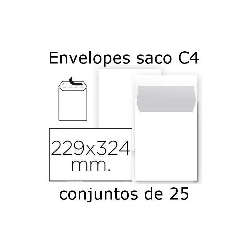 Envelopes brancos C4 (229X324mm)