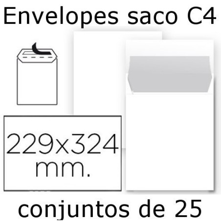 Envelopes brancos C4 (229X324mm)