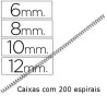 Espirais metálicas pretas passo 5:1 diâmetros pequenos