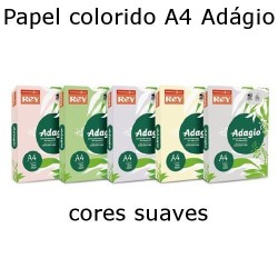 Papel A4 colorido 80 gr. - Cores suaves