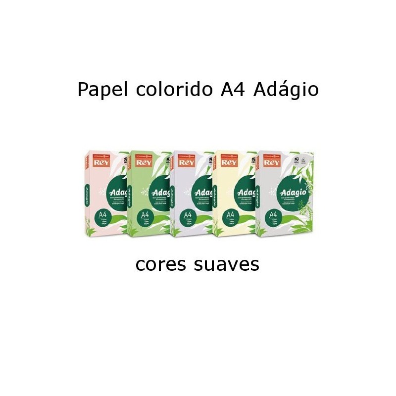 Papel Adágio A4 de cores suaves