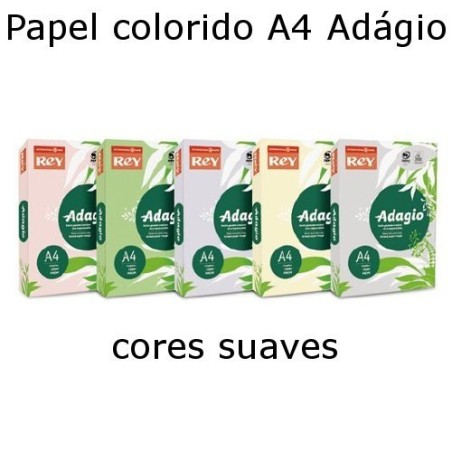 Papel Adágio A4 de cores suaves