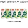 Papel Adágio A4 de cores suaves