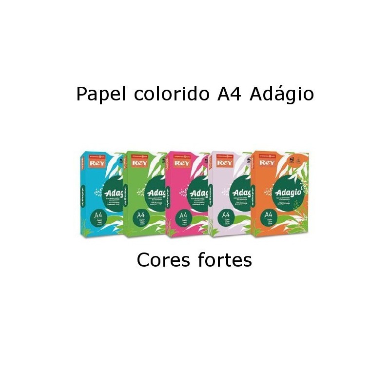 Papel A4 colorido 80 gr. - Cores intensas