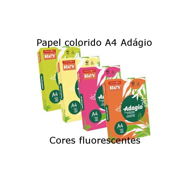 Papel A4 Adágio cores fluorescentes