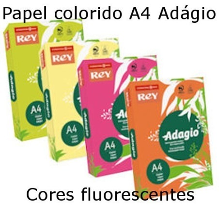 Papel A4 Adágio cores fluorescentes