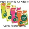 Papel A4 Adágio cores fluorescentes