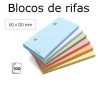 Blocos de rifas coloridos