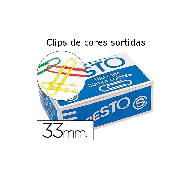 Clips coloridos 33mm