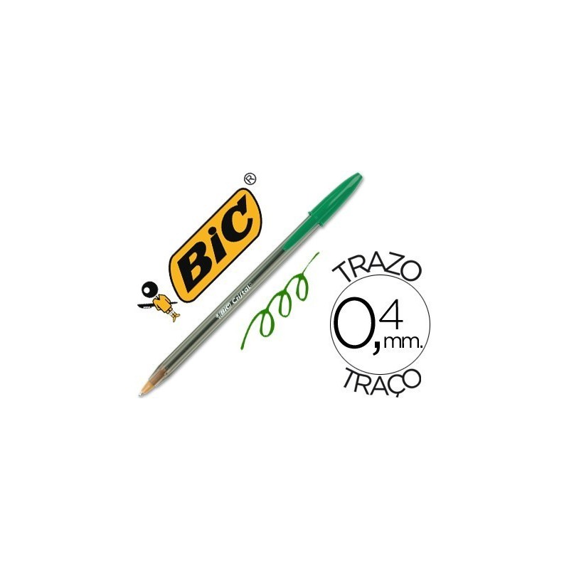 Esferográficas Bic cristal verdes