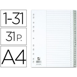 Separadores numéricos plásticos 1-31