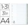 Separadores numéricos plásticos 1-31