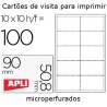Cartões de visita microperfurados 200 gr/m2