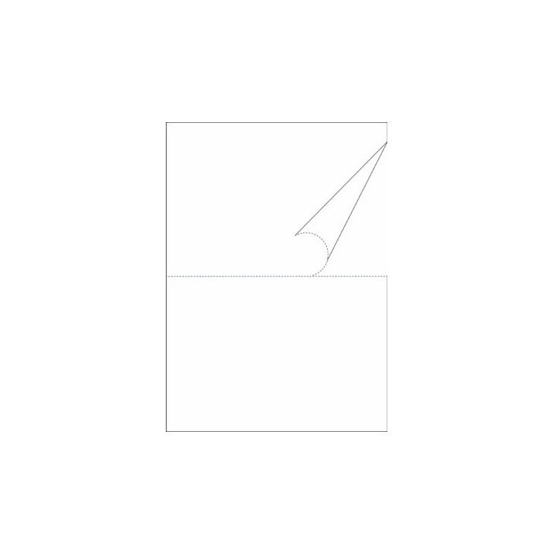 Papel microperfurado em duas partes iguais