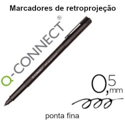 Marcadores permanentes pretos de ponta fina
