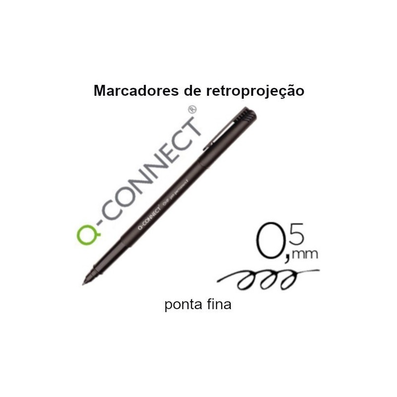 Marcadores permanentes pretos de ponta fina