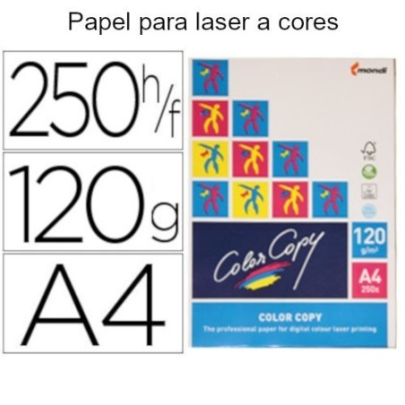 Papel Color Copy brilhante A4 de 120 gr