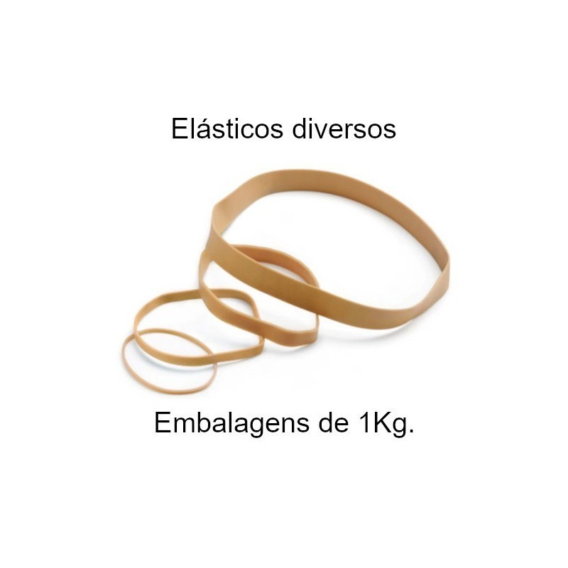 Elásticos em caixa de 1 Kg.