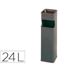 Cinzeiros metálicos quadrados com papeleira