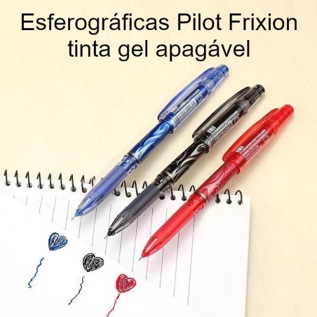 Esferográficas Pilot Frixion de tinta gel apagável